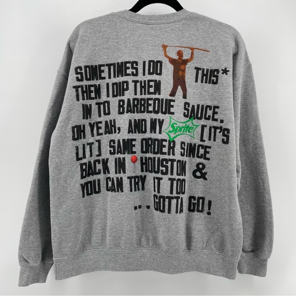 Cactus Jack by Travis Scott x Cactus Plant Flea Market Gray Script Crewneck M - Picture 2 of 4